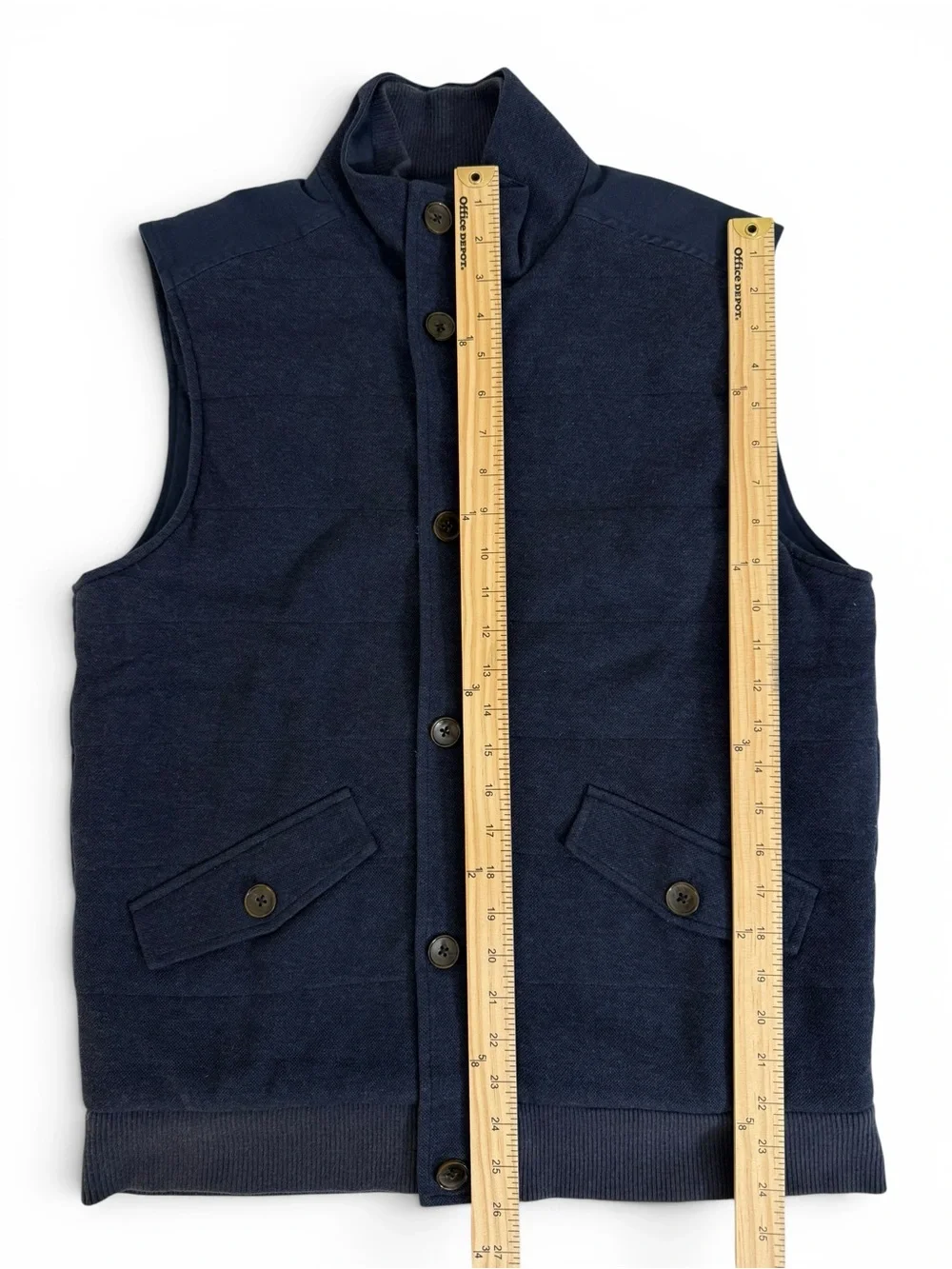 Brooks Brothers Navy Insulated Men’s Medium Button and Zip Lightweight Vest